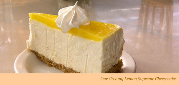 Sunset House Restaurant Creamy Lemon Supreme Cheesecake Image