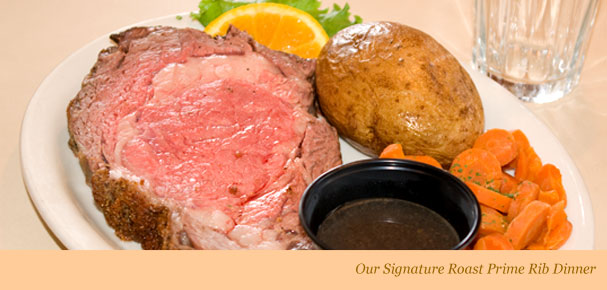 Sunset House Restaurant Roast Prime Rib Dinner Image